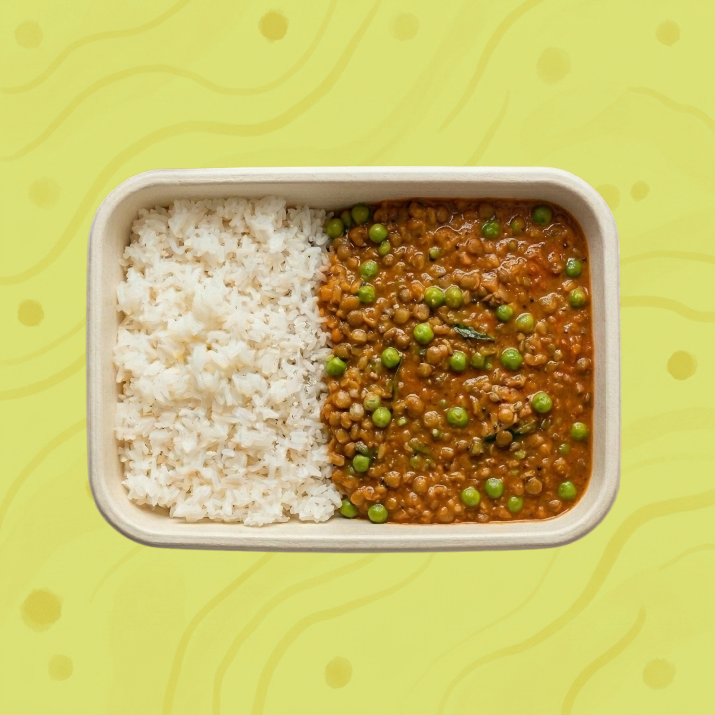 Veganes Linsen-Curry mit Reis